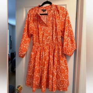 JCREW Ruffle Collar Floral Print Mini Dress